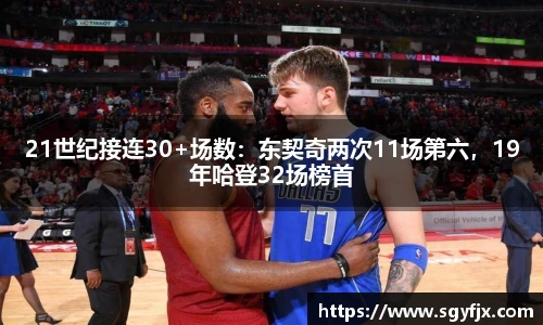21世纪接连30+场数：东契奇两次11场第六，19年哈登32场榜首